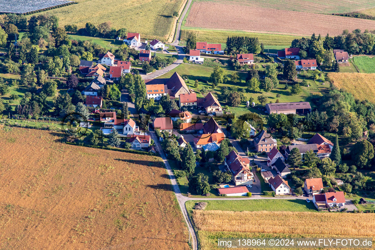 Aerial photograpy of Geisberg in the district Altenstadt in Wissembourg in the state Bas-Rhin, France