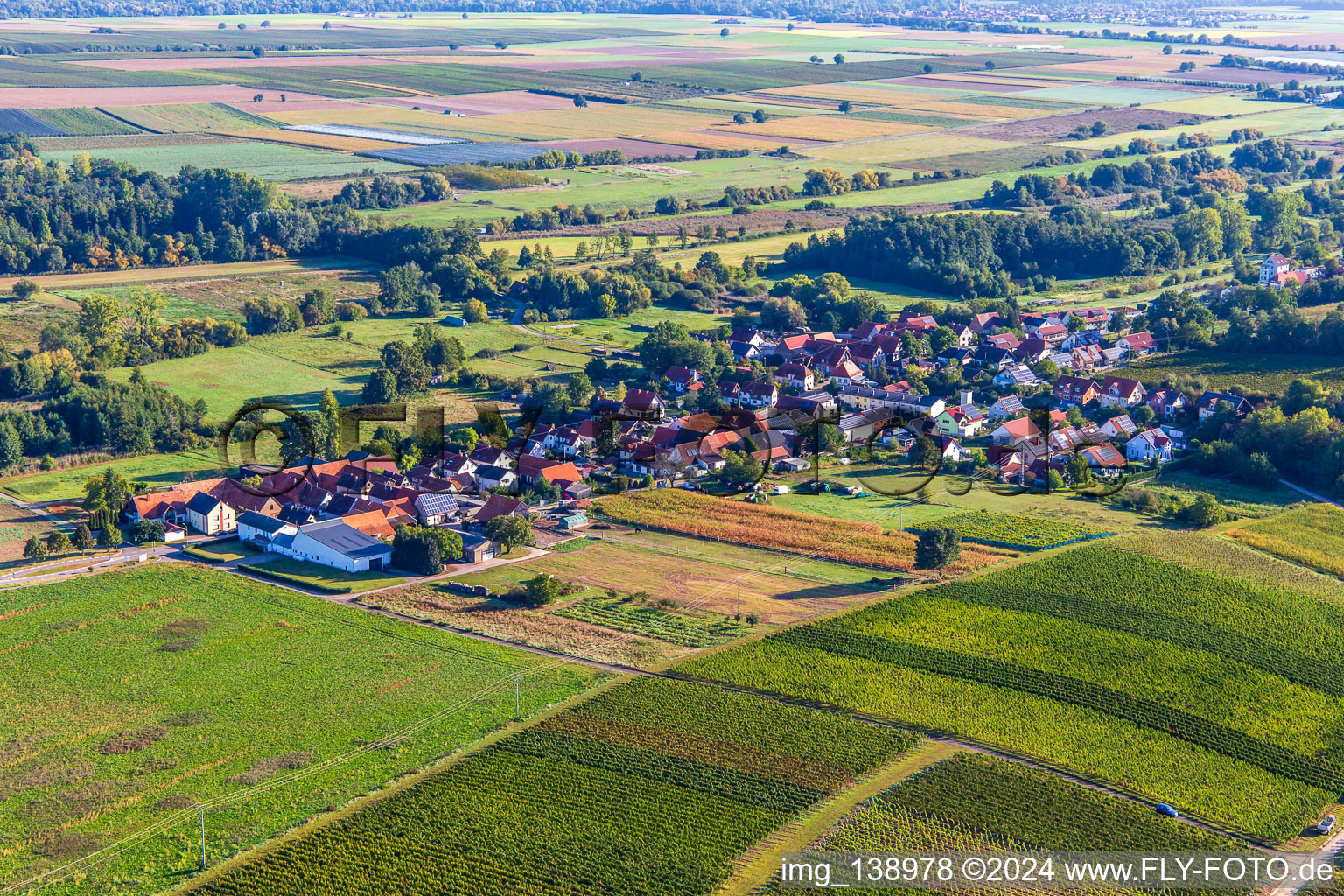 From the southwest in Hergersweiler in the state Rhineland-Palatinate, Germany