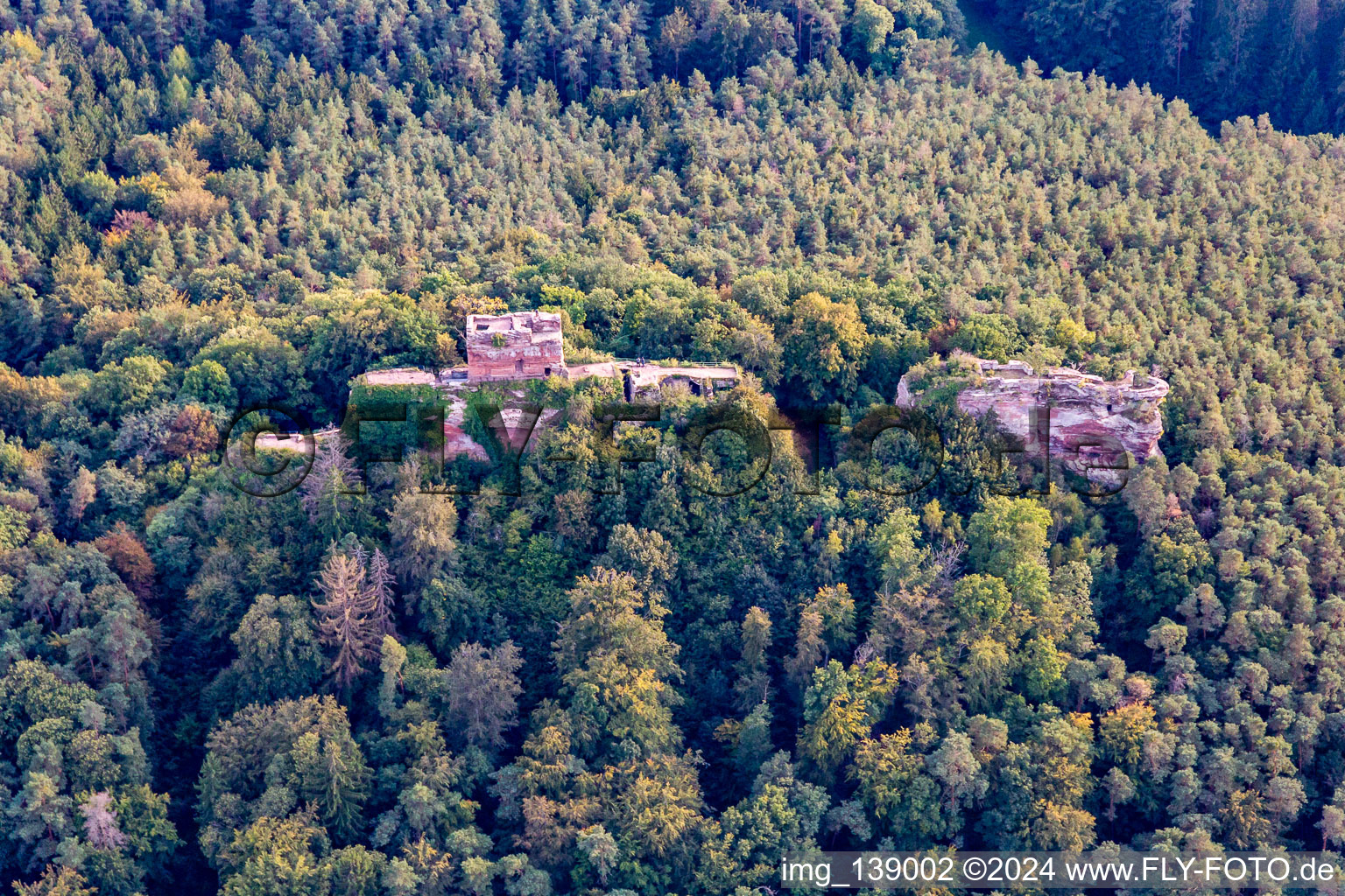 Drachenfels Castle in Busenberg in the state Rhineland-Palatinate, Germany