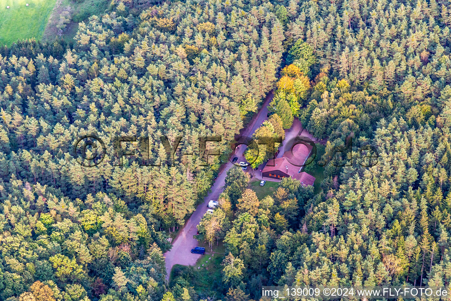 Drachenfels Hut at Drachenfels Castle in Busenberg in the state Rhineland-Palatinate, Germany