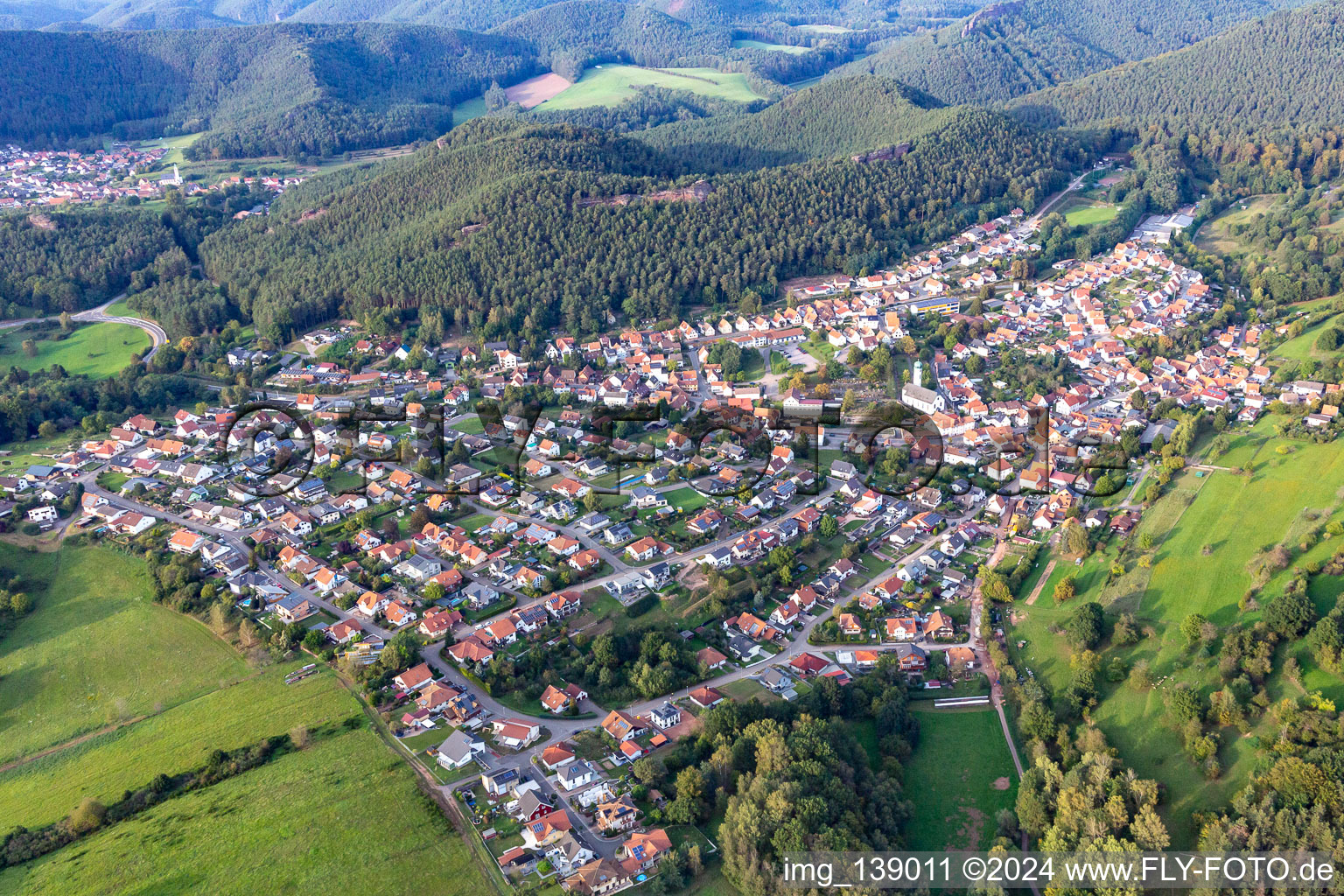 From the south in Busenberg in the state Rhineland-Palatinate, Germany