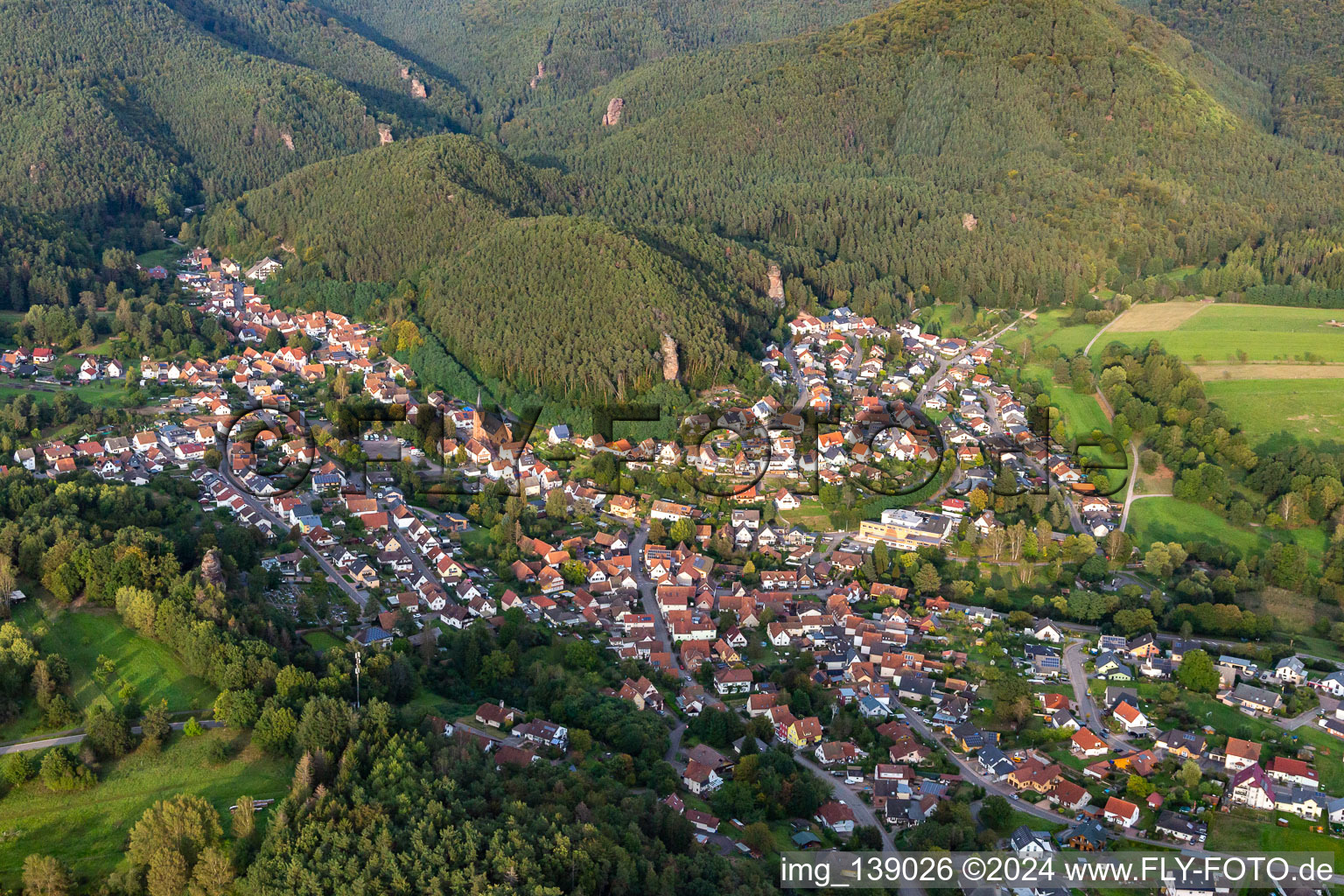 From the southwest in Erfweiler in the state Rhineland-Palatinate, Germany