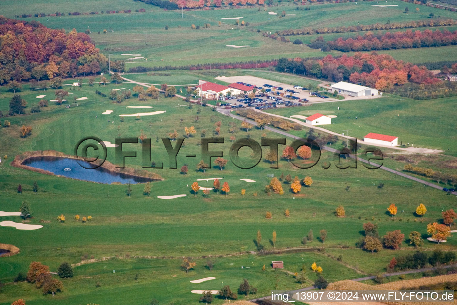 Oblique view of Golf Club Urloffen eV in the district Urloffen in Appenweier in the state Baden-Wuerttemberg, Germany