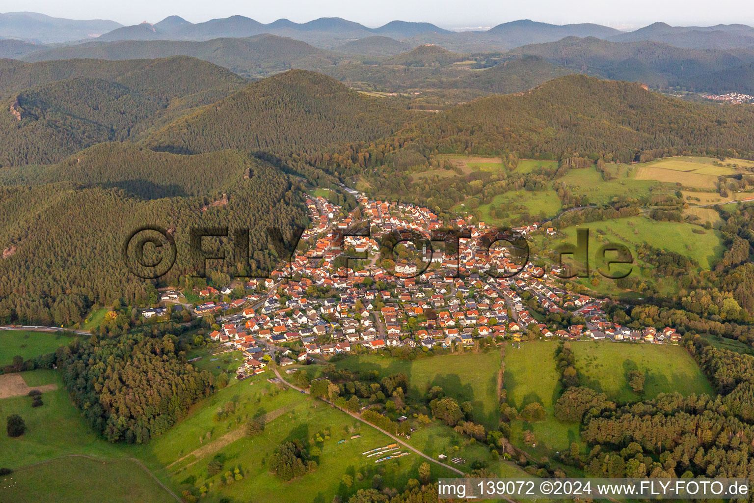 From the southwest in Busenberg in the state Rhineland-Palatinate, Germany