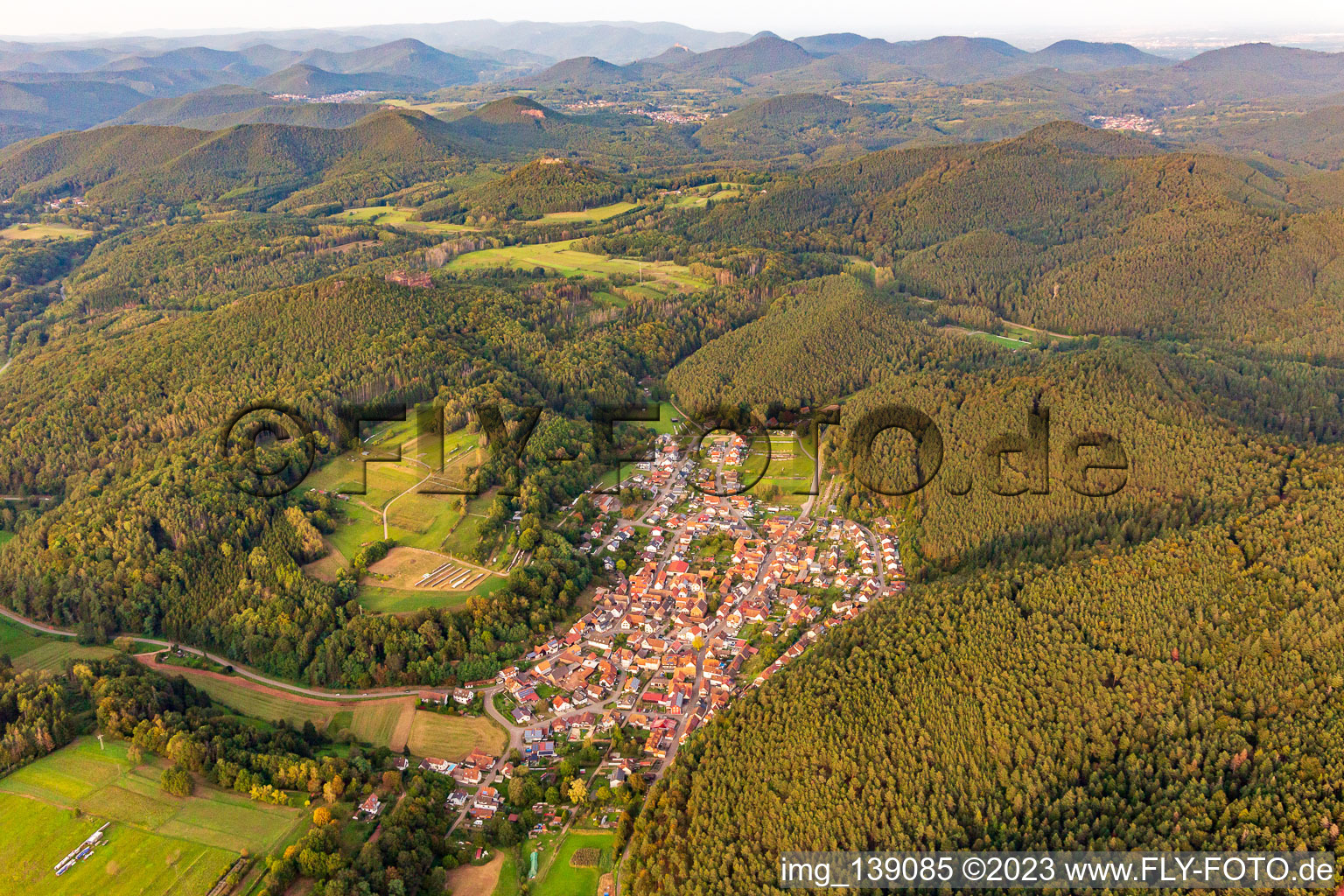 From the southeast in Vorderweidenthal in the state Rhineland-Palatinate, Germany