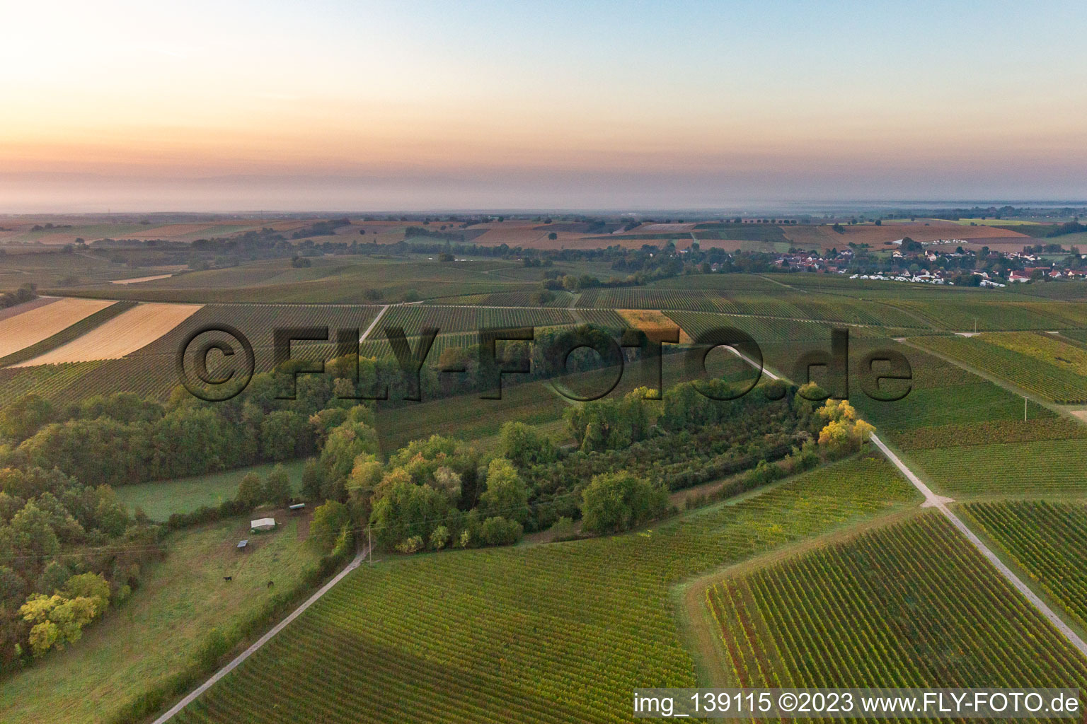 Aerial view of Barbelroth in the state Rhineland-Palatinate, Germany