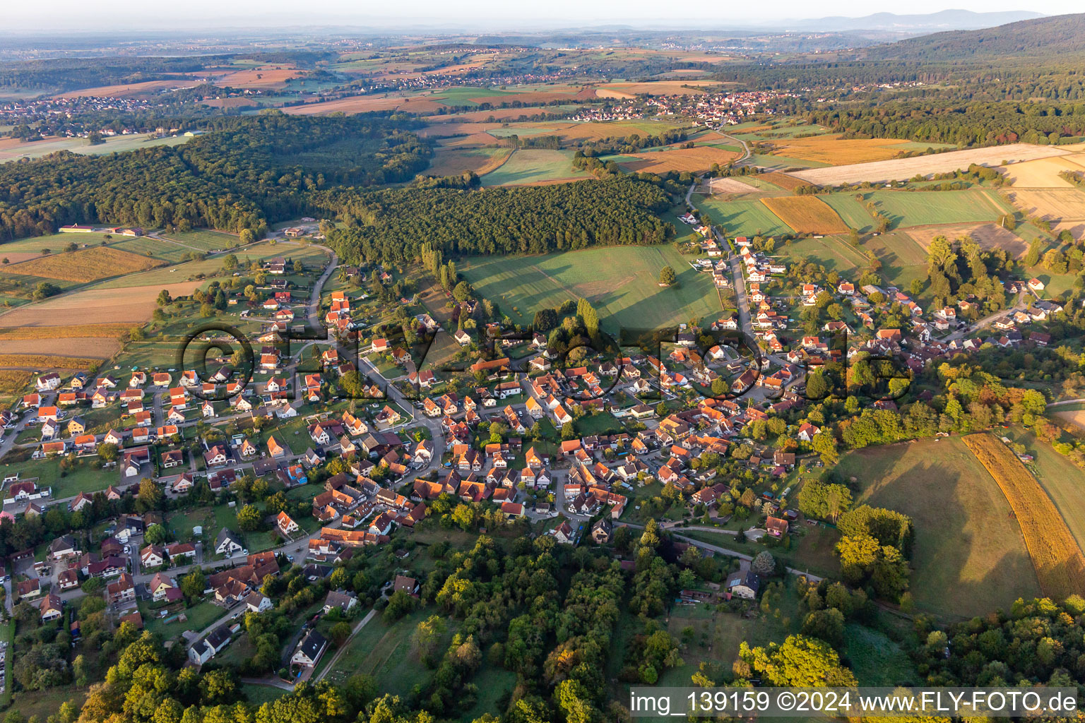 From northeast in Lobsann in the state Bas-Rhin, France