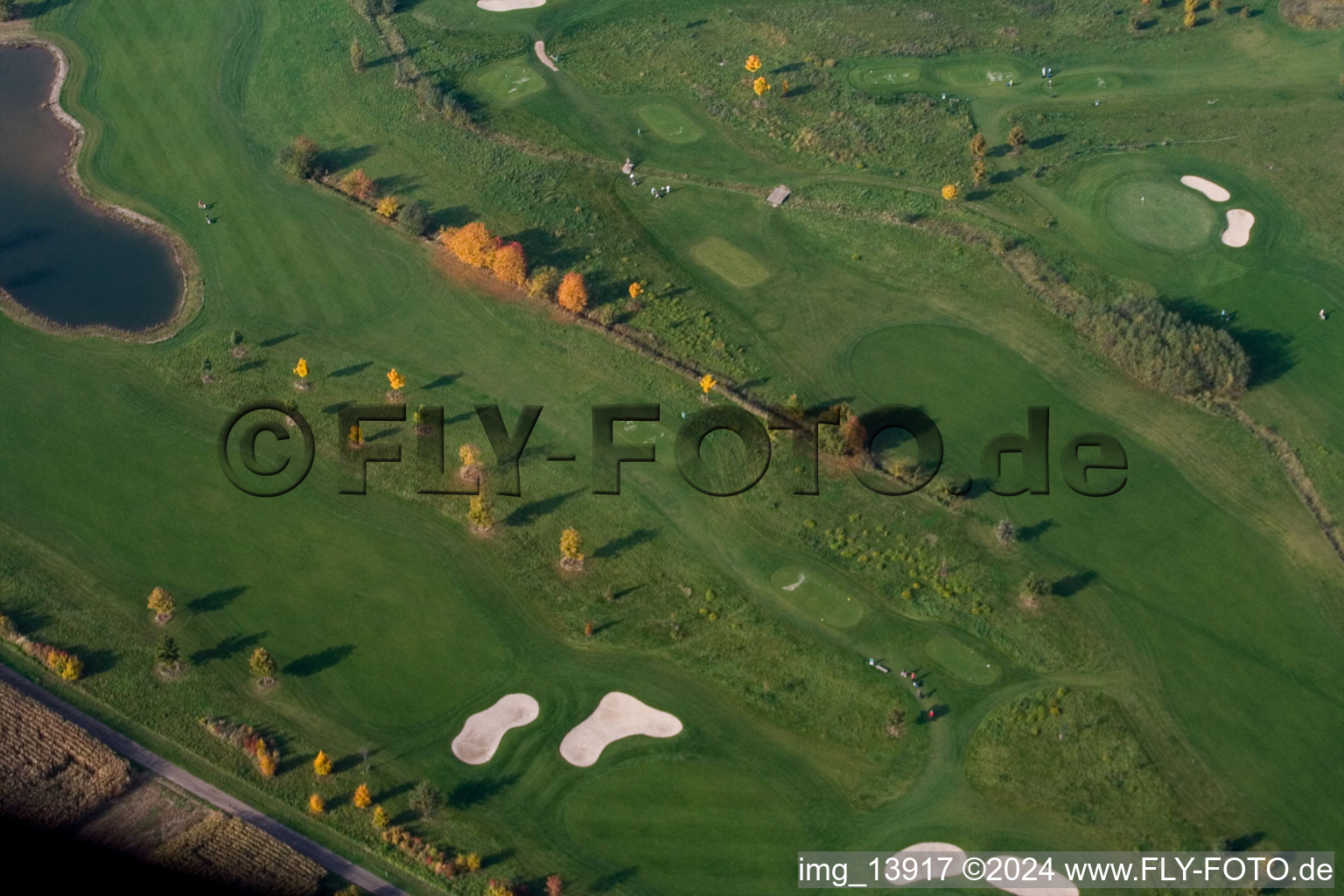 Golf Club Urloffen eV in the district Urloffen in Appenweier in the state Baden-Wuerttemberg, Germany viewn from the air