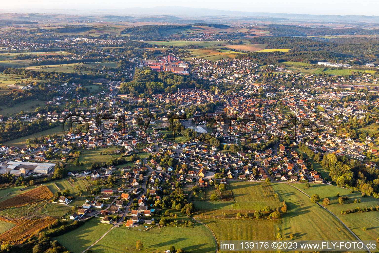 From northeast in Reichshoffen in the state Bas-Rhin, France