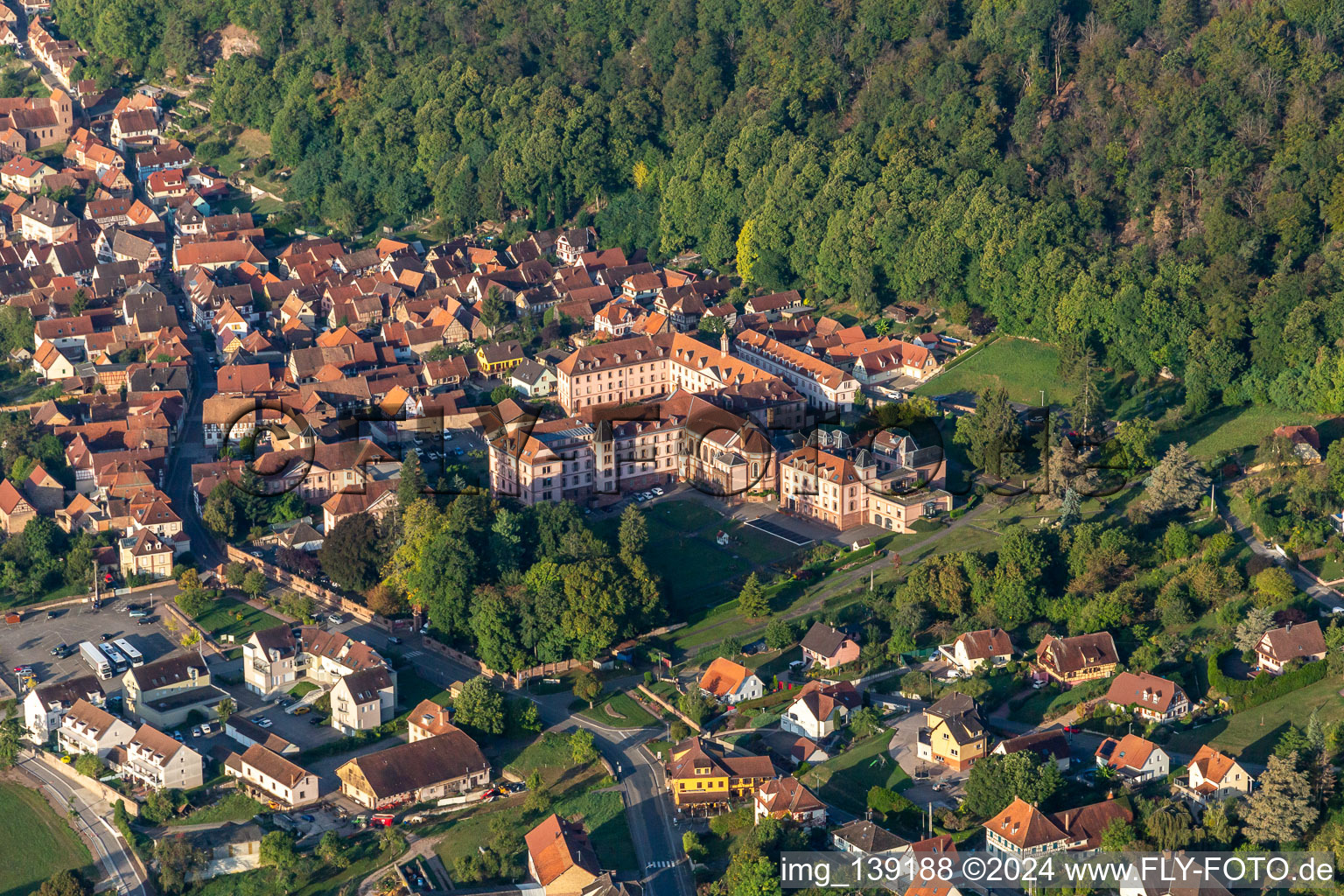 Monastery Oberbronn and Notre Dame Hospital in Oberbronn in the state Bas-Rhin, France