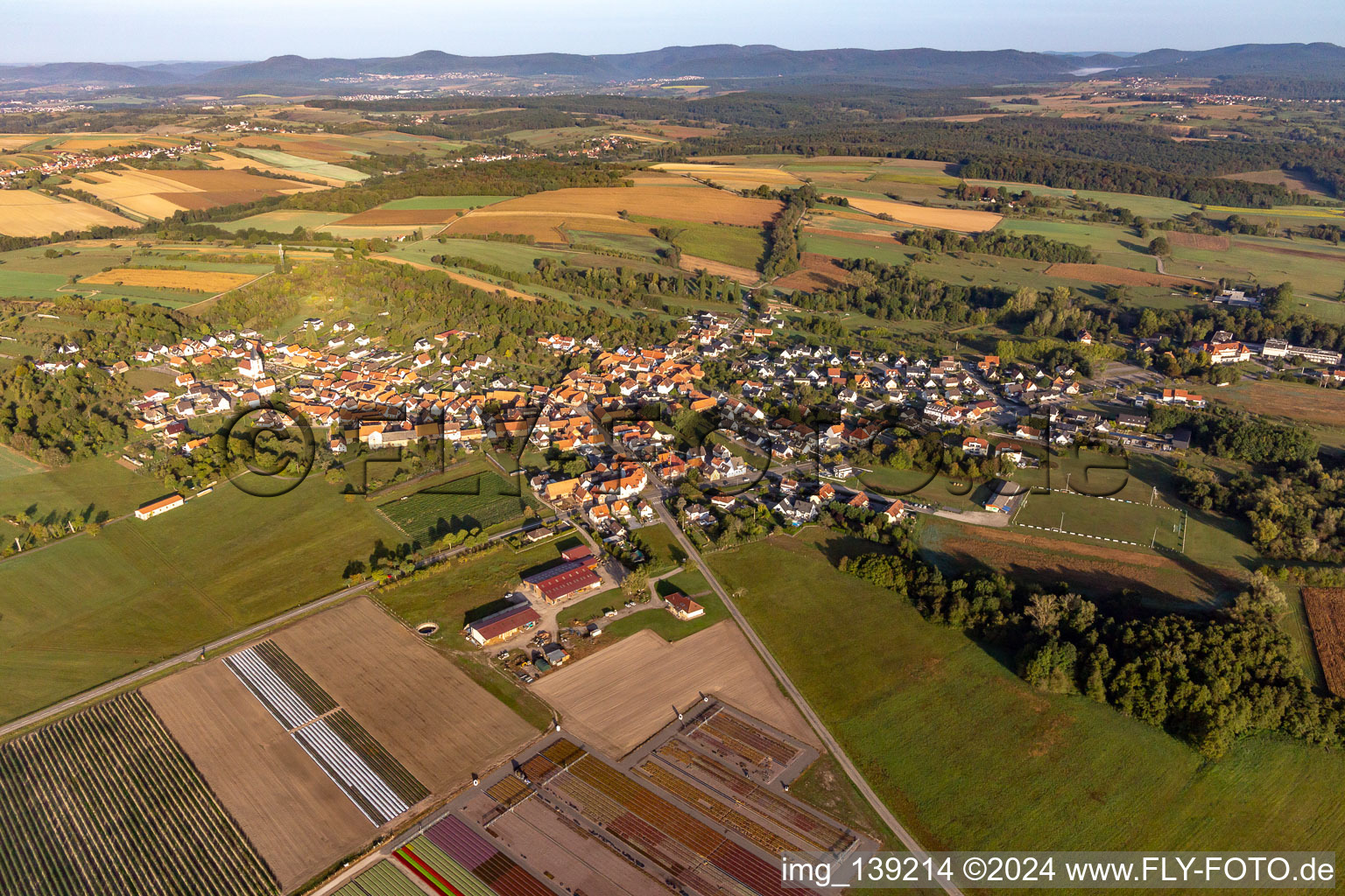 From the southeast in Durrenbach in the state Bas-Rhin, France