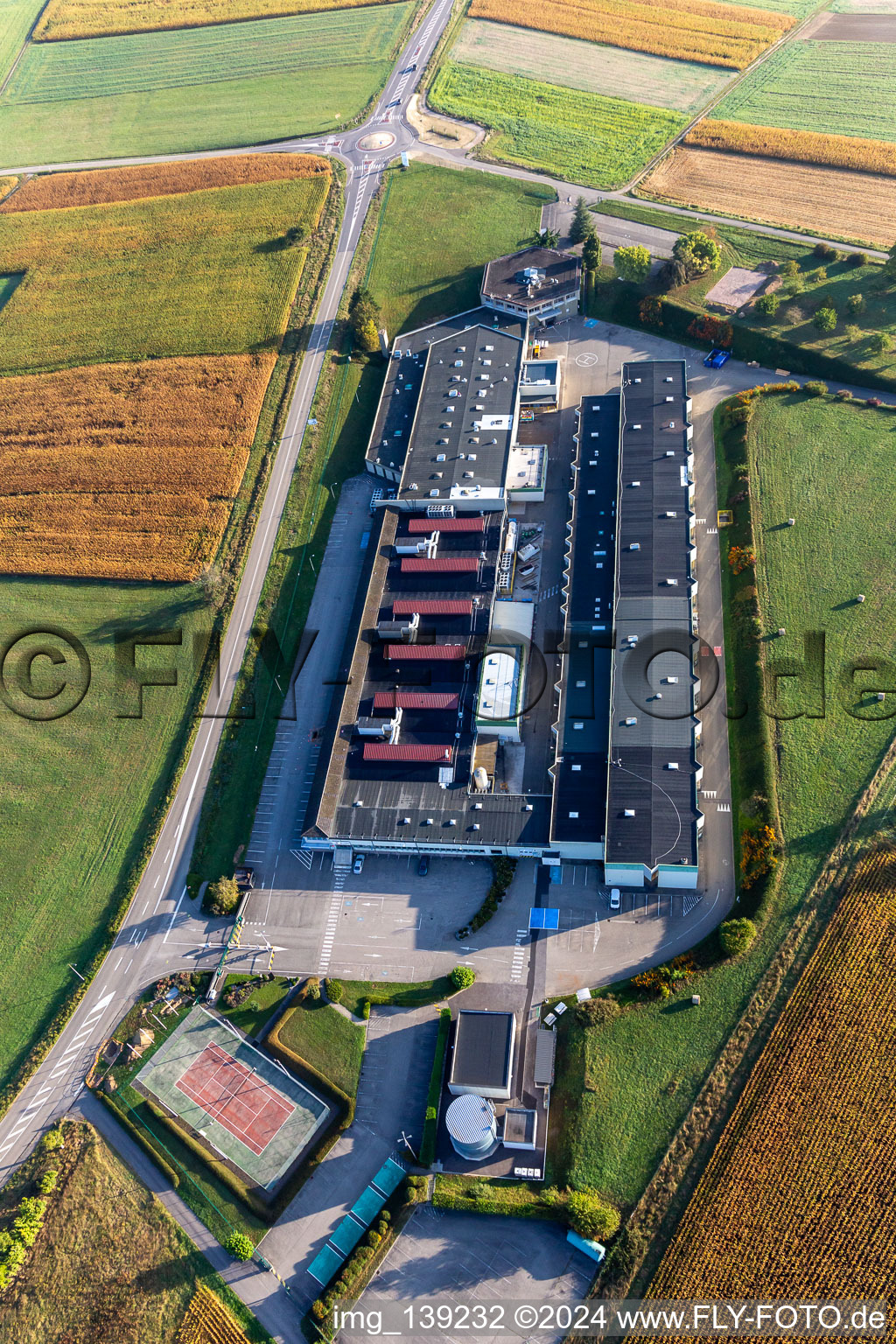 Oblique view of Gunther Tools in Soultz-sous-Forêts in the state Bas-Rhin, France