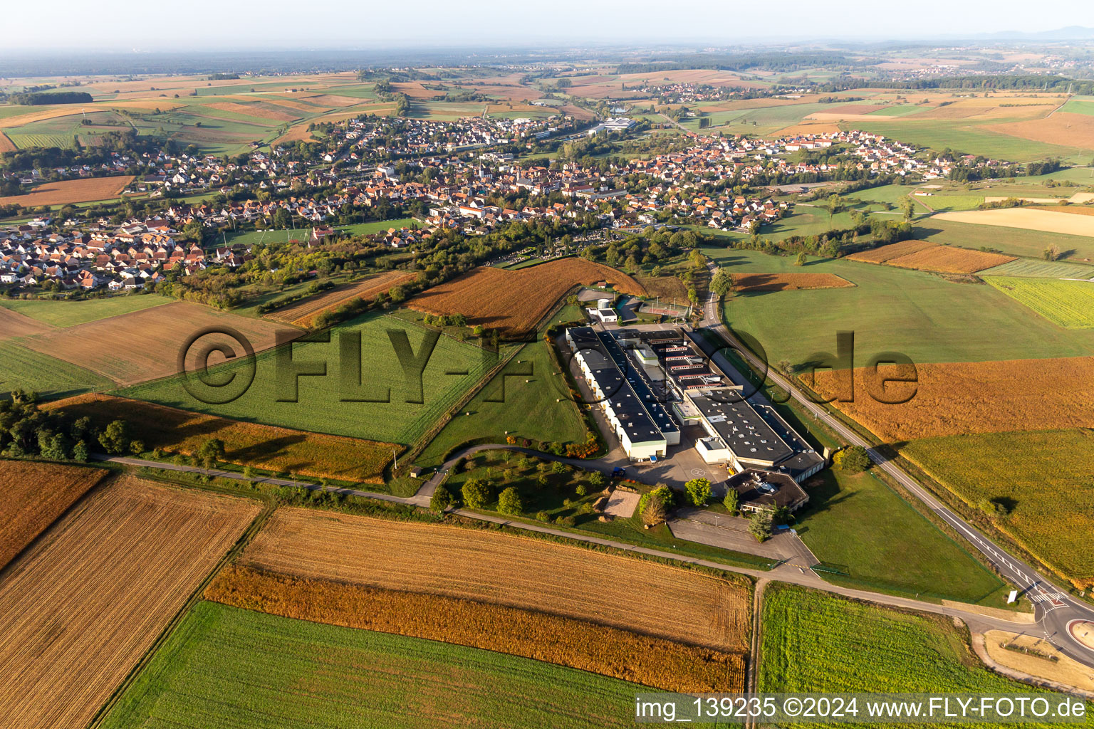 Gunther Tools in Soultz-sous-Forêts in the state Bas-Rhin, France seen from above