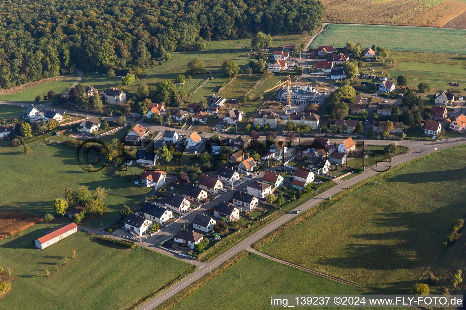 Rue des Jardins in Schœnenbourg in the state Bas-Rhin, France