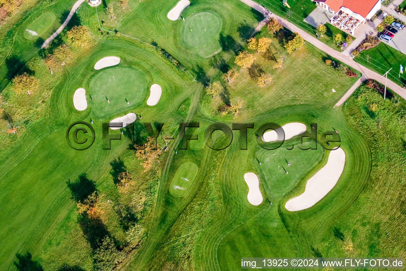 Aerial view of Golf Club Urloffen eV in the district Urloffen in Appenweier in the state Baden-Wuerttemberg, Germany