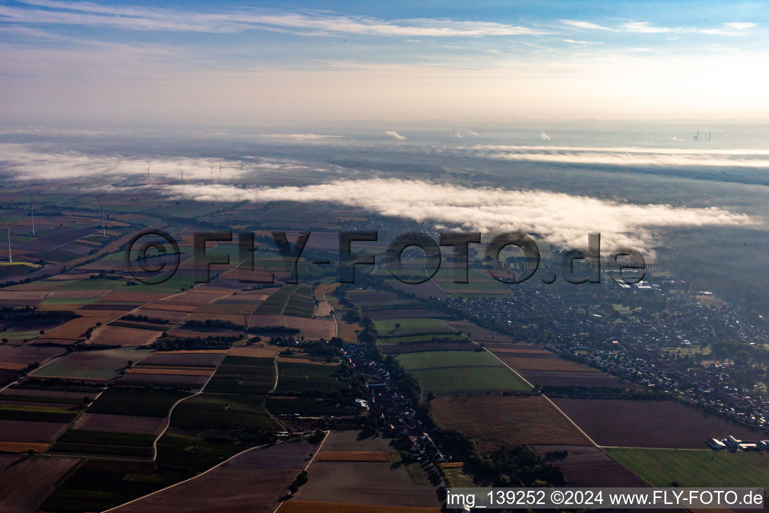 Aerial view of District Schaidt in Wörth am Rhein in the state Rhineland-Palatinate, Germany