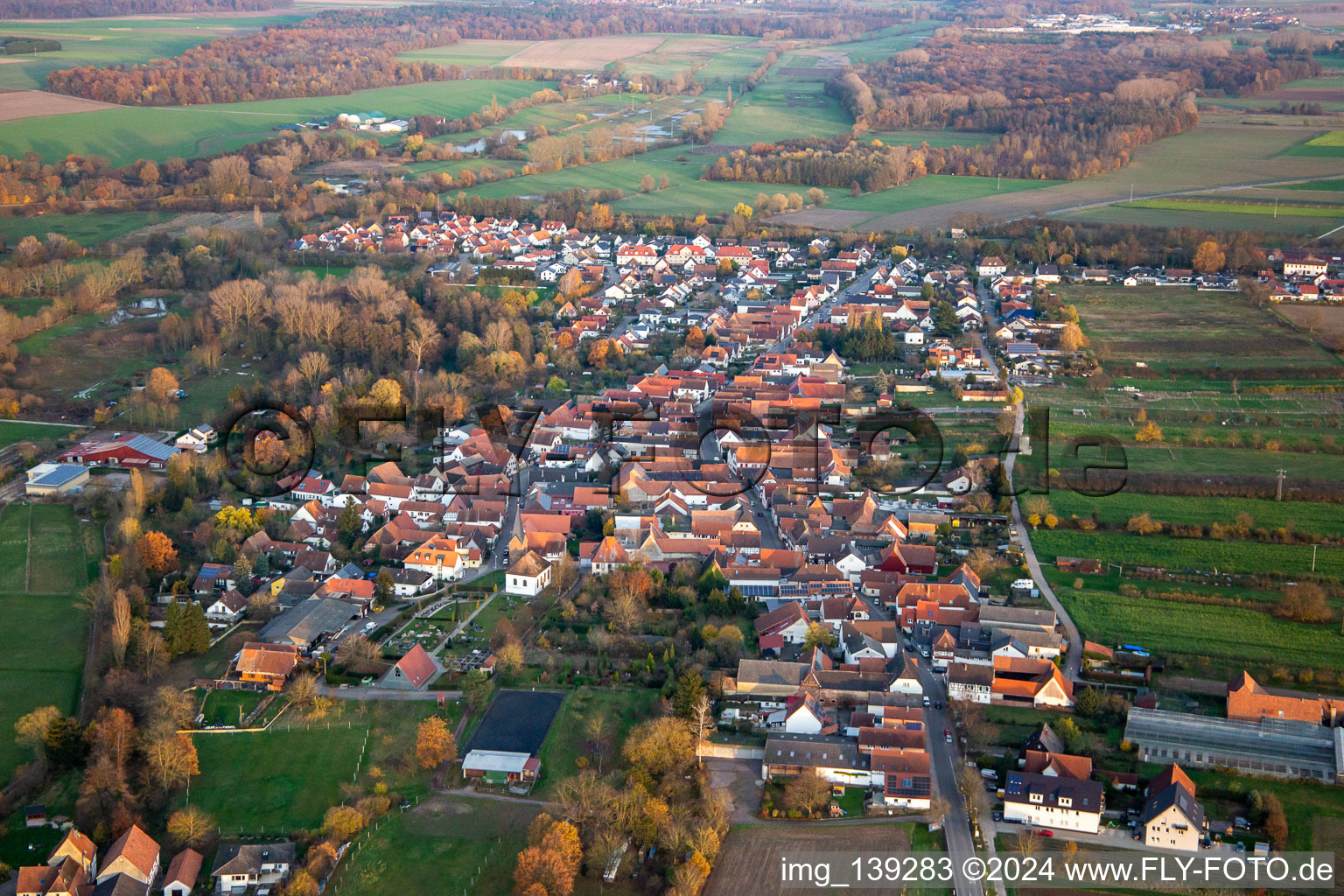 From the east in Winden in the state Rhineland-Palatinate, Germany