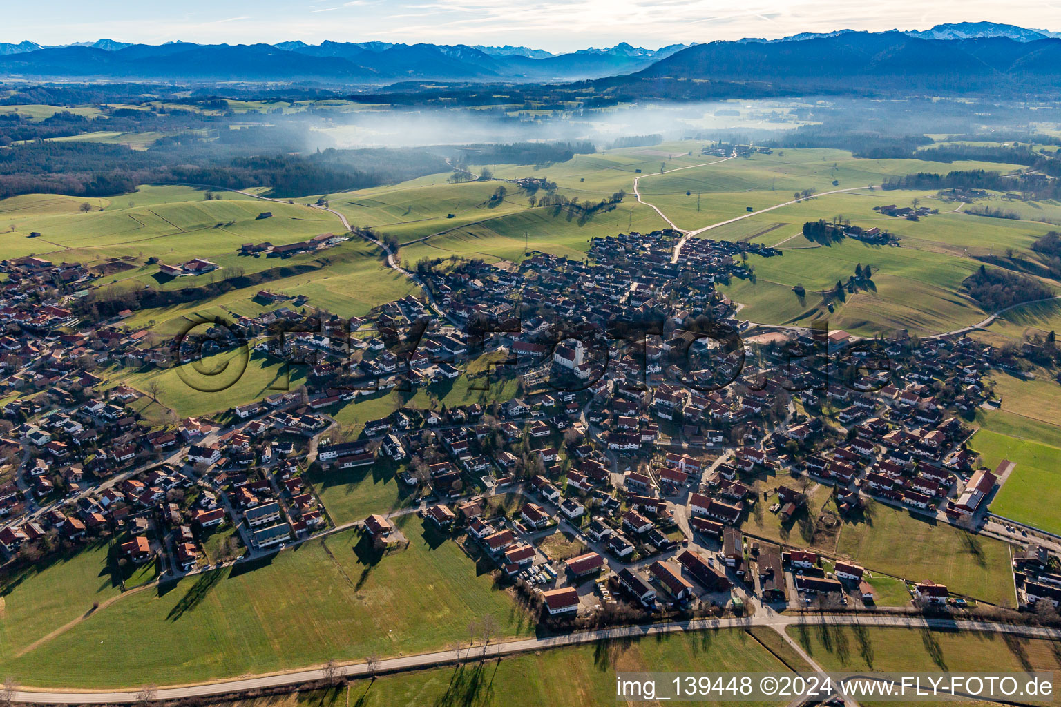 From the northwest in Königsdorf in the state Bavaria, Germany