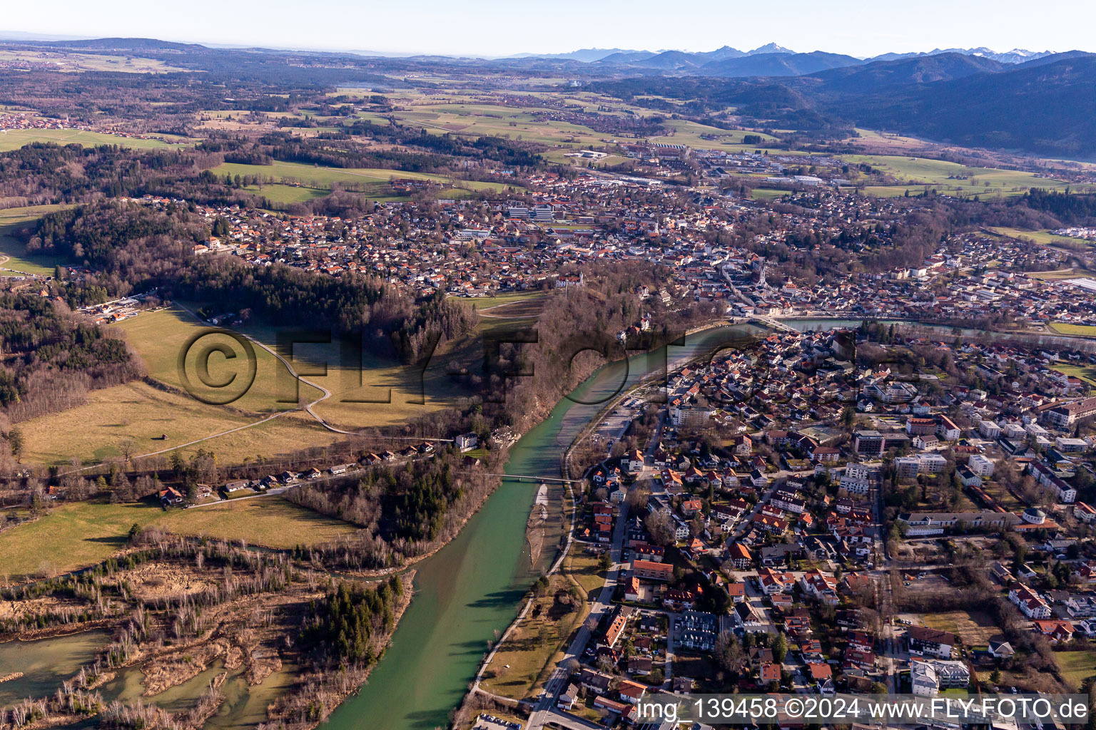 Isar in Bad Tölz in the state Bavaria, Germany