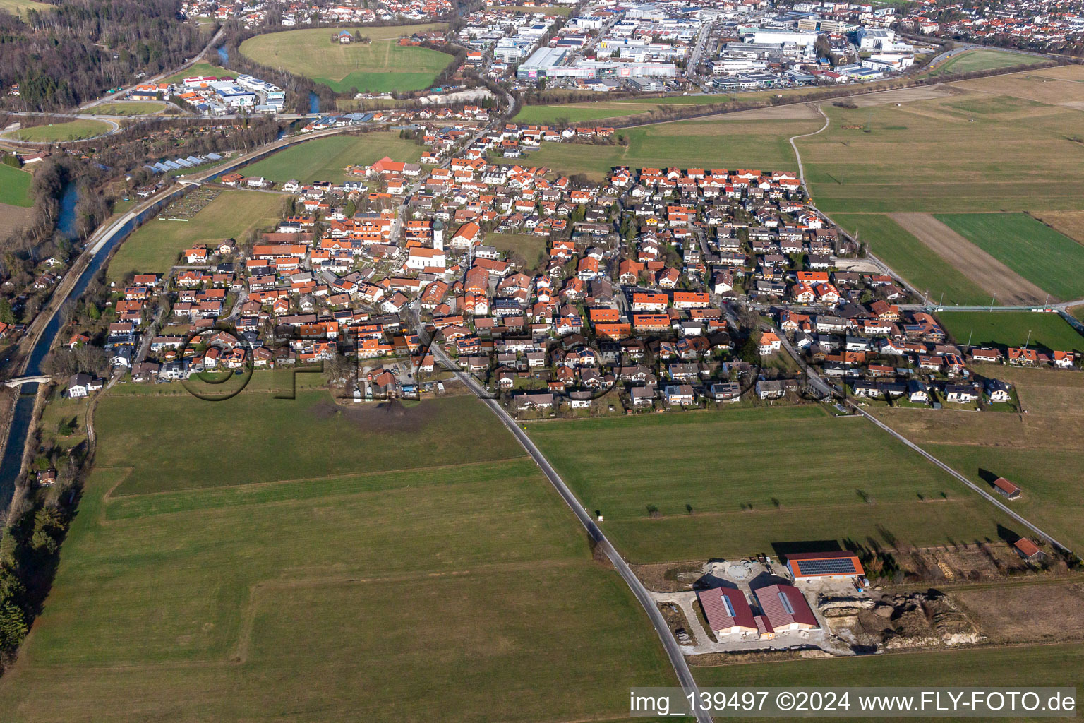 Geltling from the south in the district Gelting in Geretsried in the state Bavaria, Germany