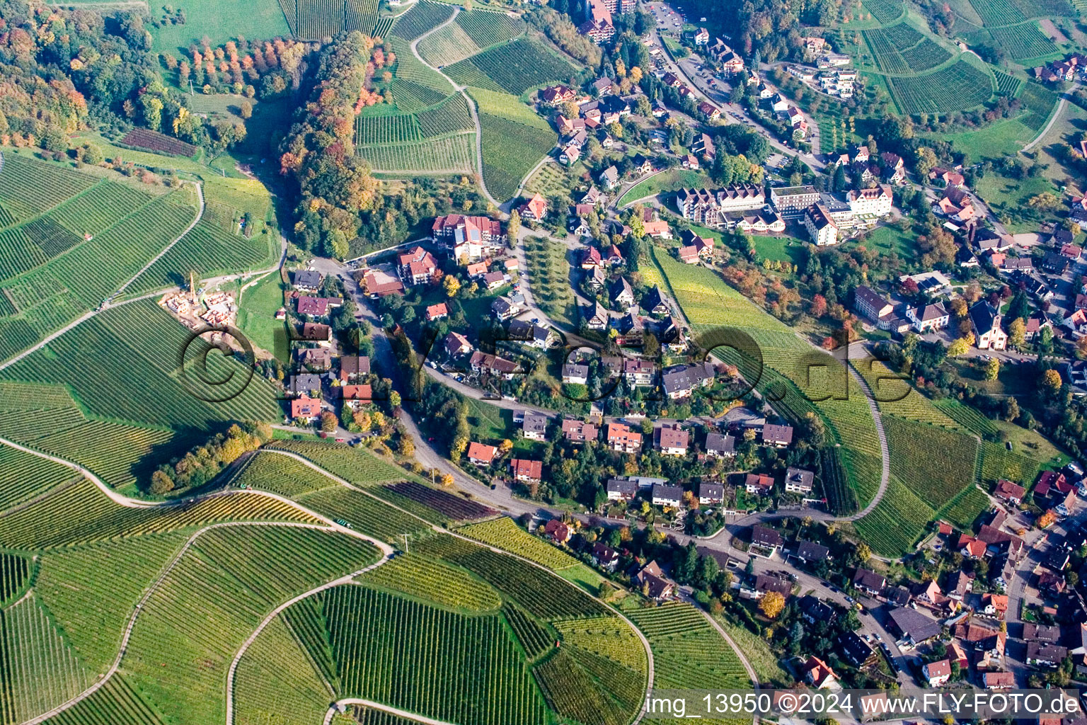 Sasbachwalden in the state Baden-Wuerttemberg, Germany out of the air