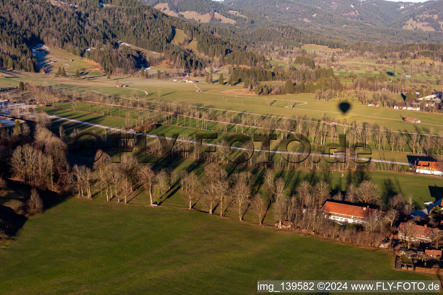 Parking lot of the Brauneck cable car in Lenggries in the state Bavaria, Germany