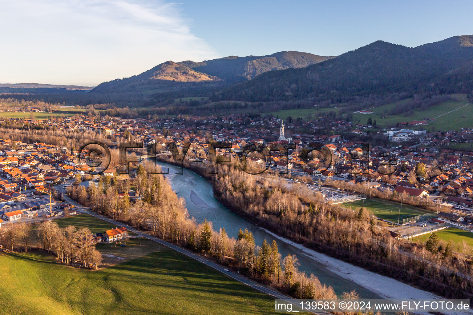 From the south in Lenggries in the state Bavaria, Germany