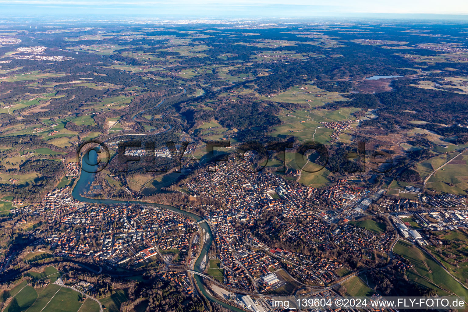 And Isar foreland in Bad Tölz in the state Bavaria, Germany