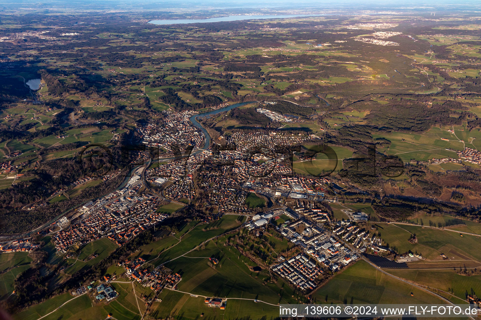 From the southeast in Bad Tölz in the state Bavaria, Germany