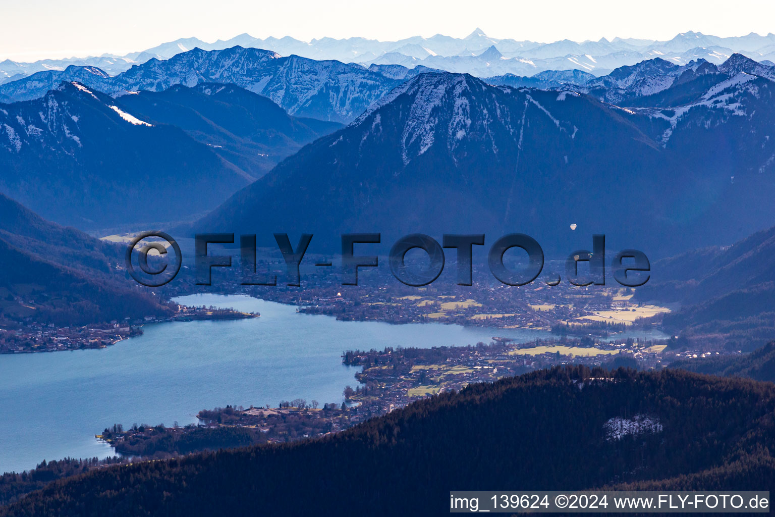 Oblique view of From the northwest in the district Holz in Tegernsee in the state Bavaria, Germany