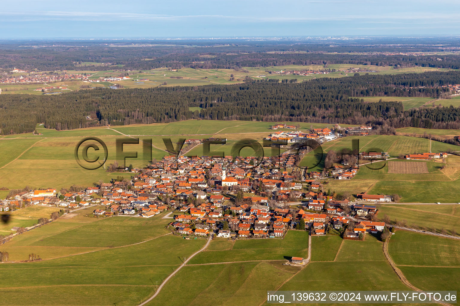 From the south in Waakirchen in the state Bavaria, Germany