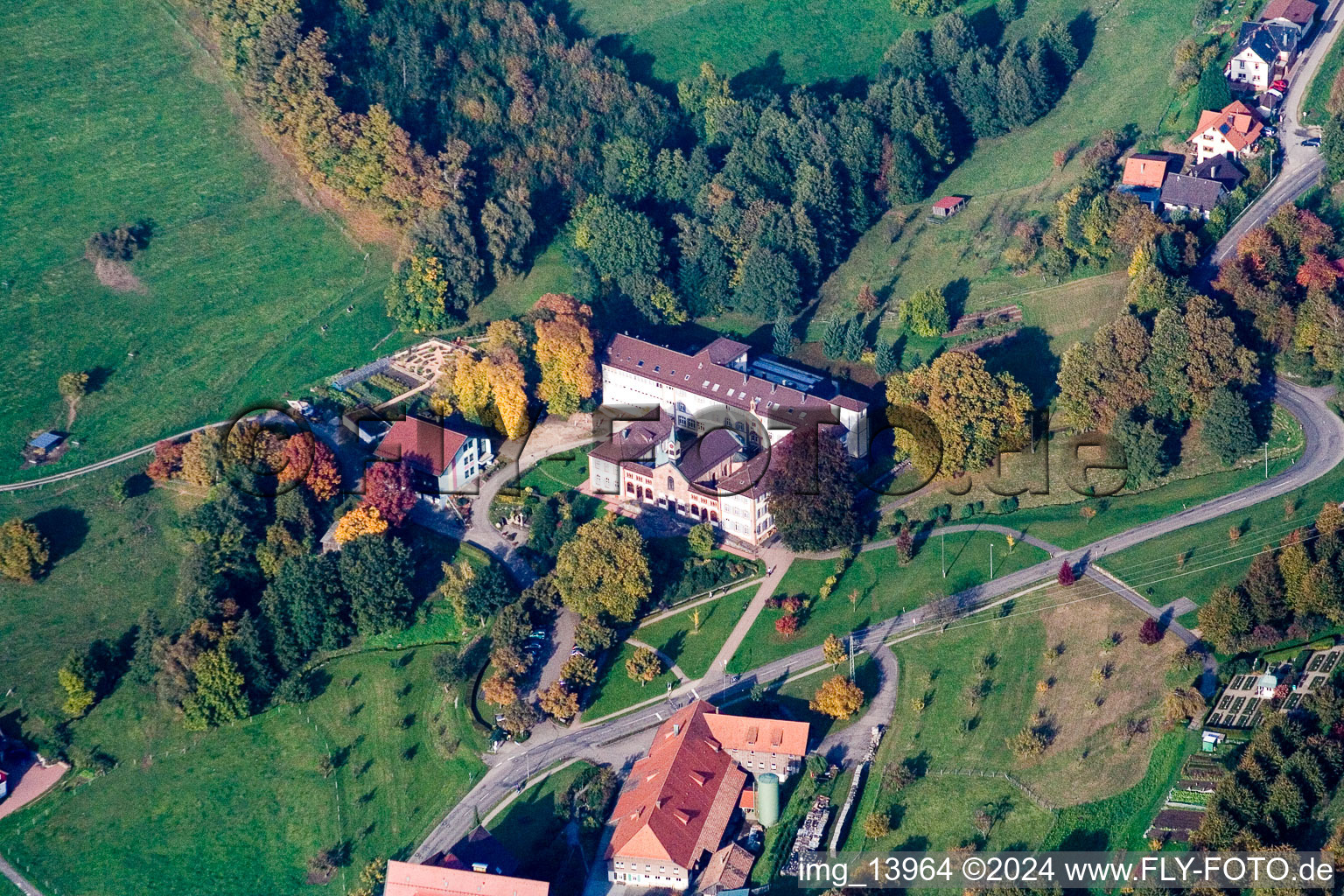 Aerial view of Word in Bühlertal in the state Baden-Wuerttemberg, Germany