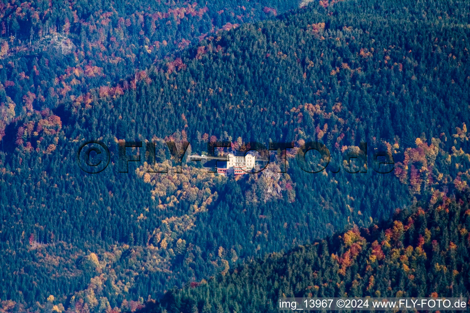 Aerial view of Schwarzwasen in the state Baden-Wuerttemberg, Germany