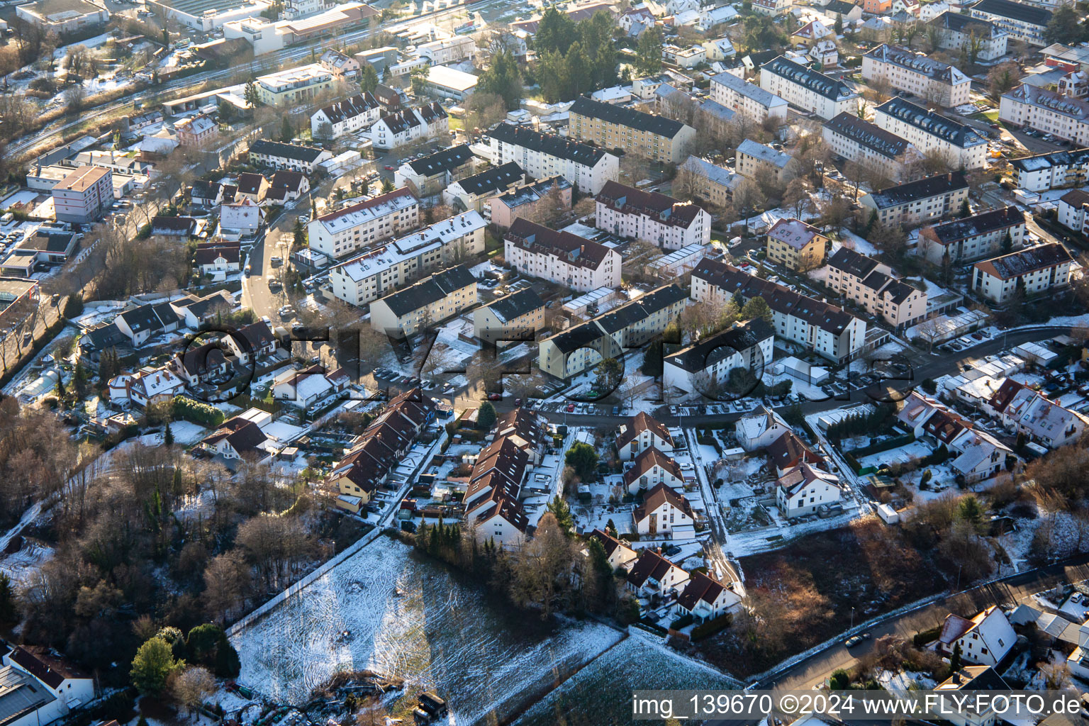 Maxburgring in winter with snow in Bad Bergzabern in the state Rhineland-Palatinate, Germany