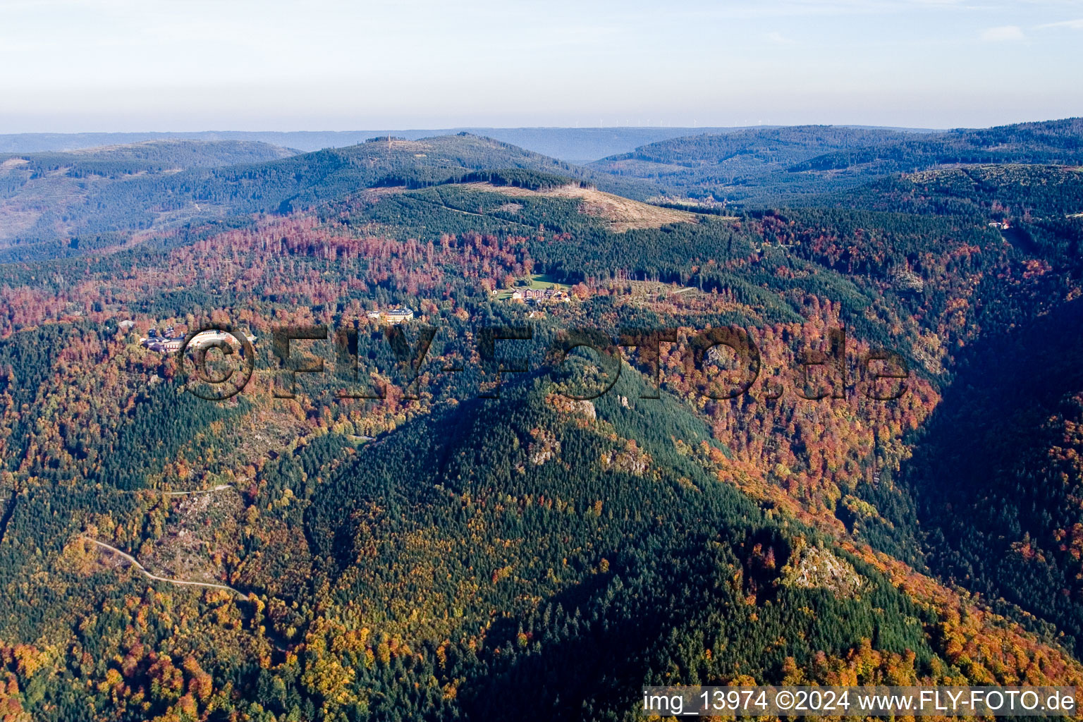 Aerial view of Bühler Height in Bühlertal in the state Baden-Wuerttemberg, Germany