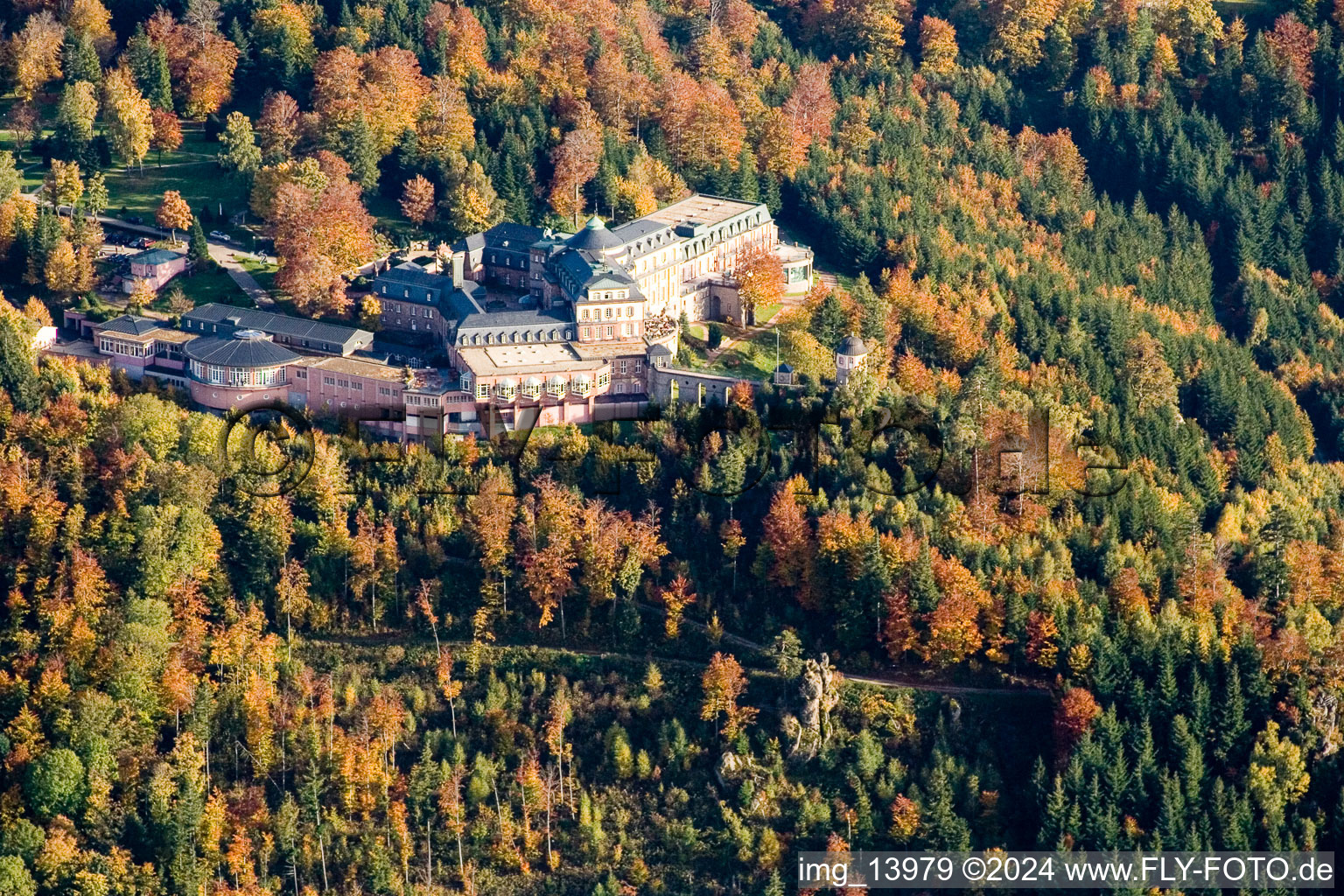 Aerial view of Bühler Height in the district Hof in Bühlertal in the state Baden-Wuerttemberg, Germany