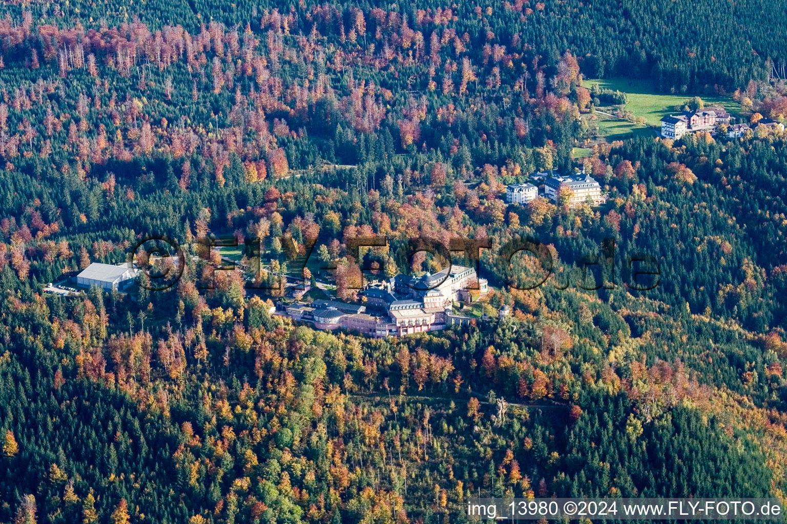 Aerial photograpy of Bühler Height in Bühlertal in the state Baden-Wuerttemberg, Germany