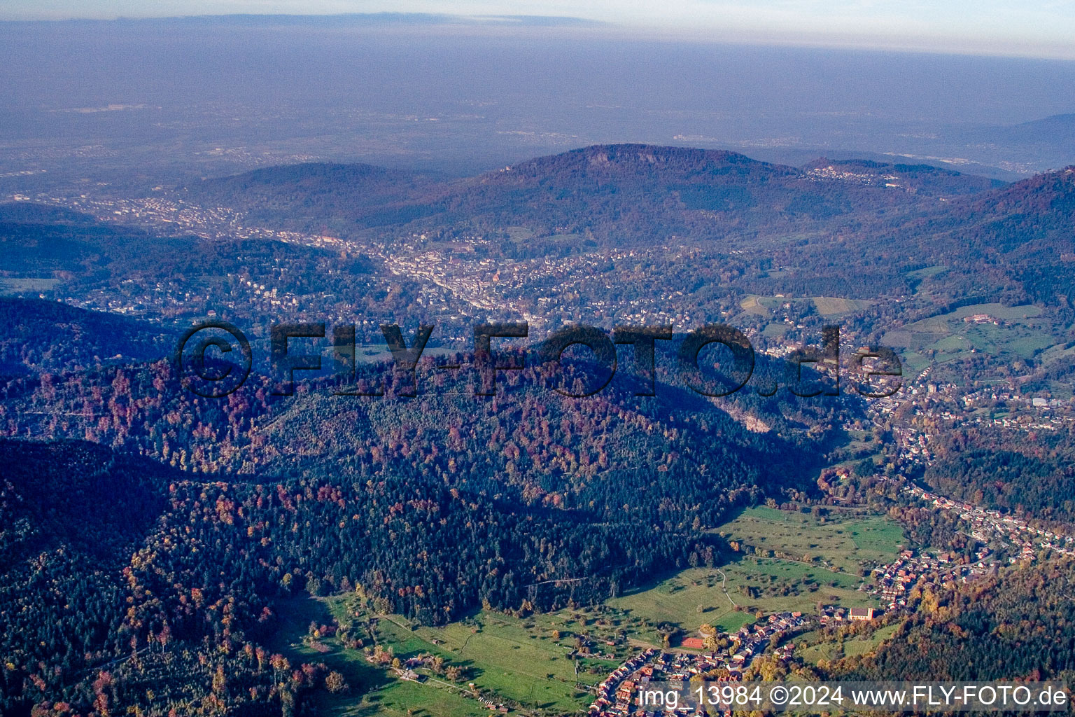 Aerial photograpy of Malschbach in the state Baden-Wuerttemberg, Germany