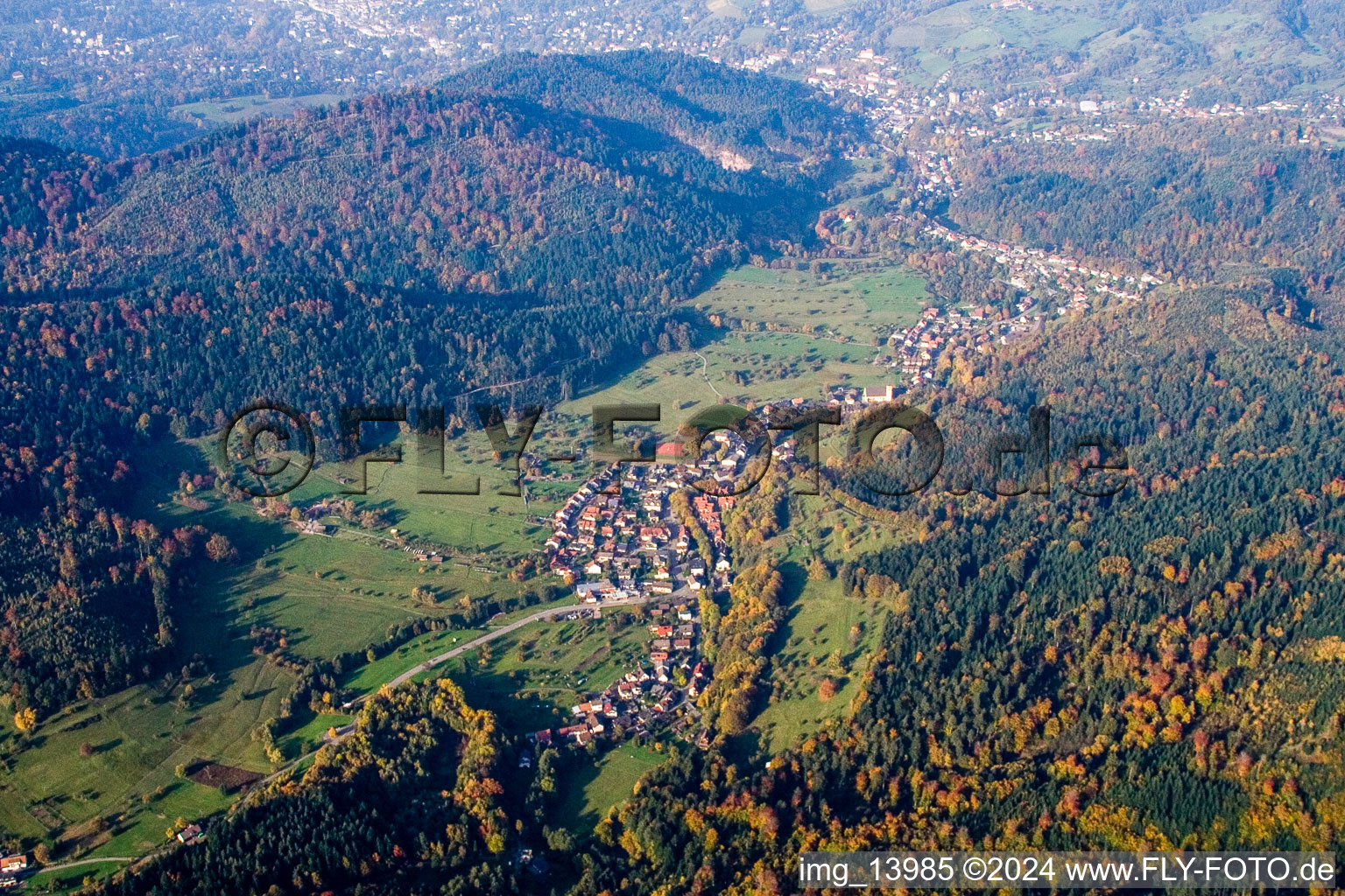 Village view in the district Lichtental in Baden-Baden in the state Baden-Wuerttemberg, Germany