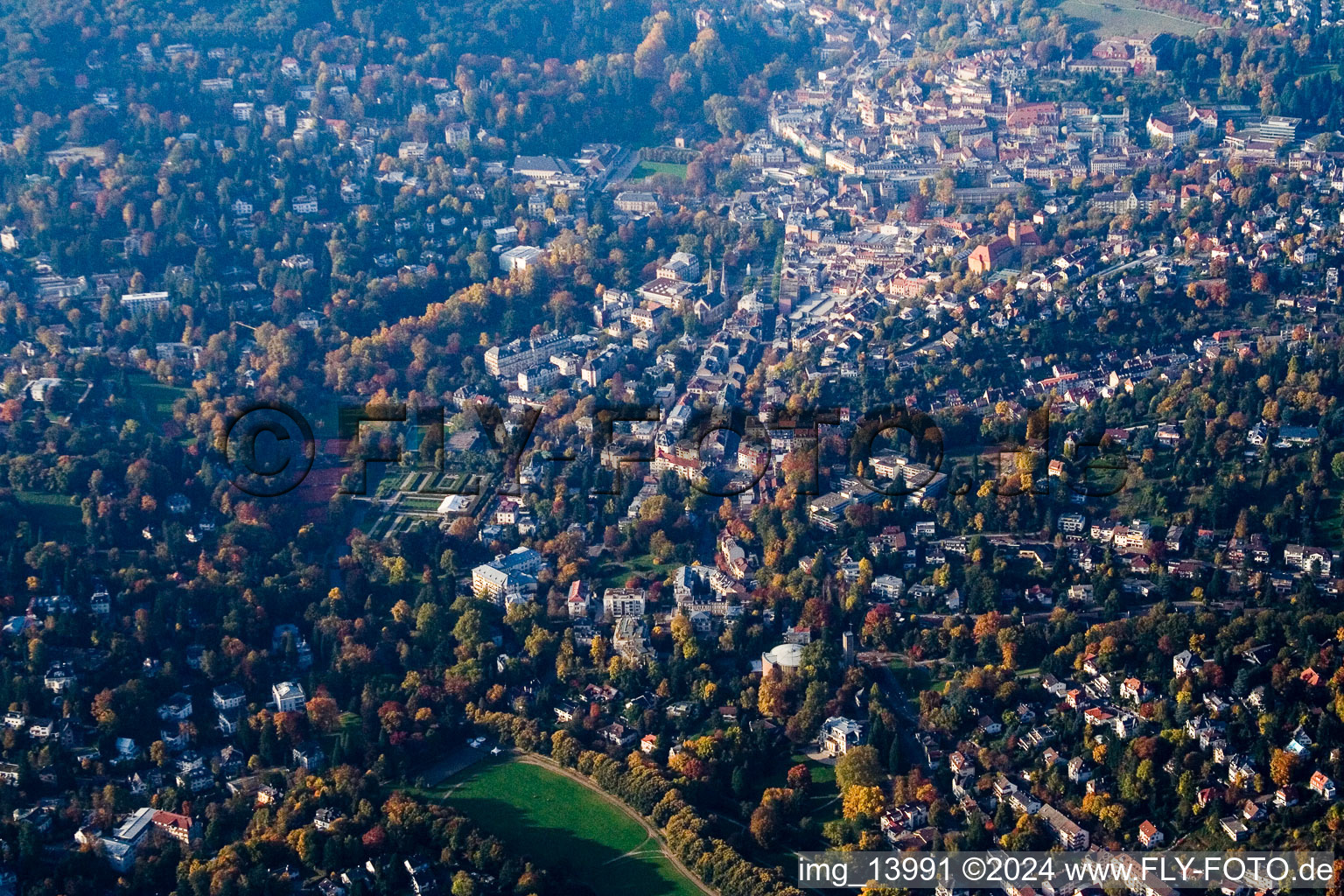 Aerial photograpy of Baden-Baden in the state Baden-Wuerttemberg, Germany