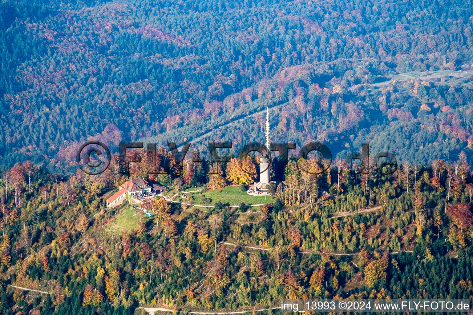 Structure of the observation tower Merkurturm in Baden-Baden in the state Baden-Wurttemberg