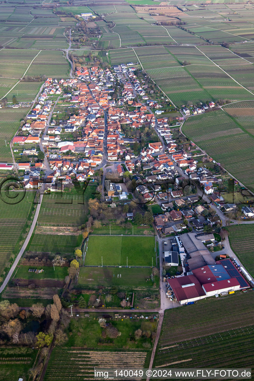 From the west in Roschbach in the state Rhineland-Palatinate, Germany