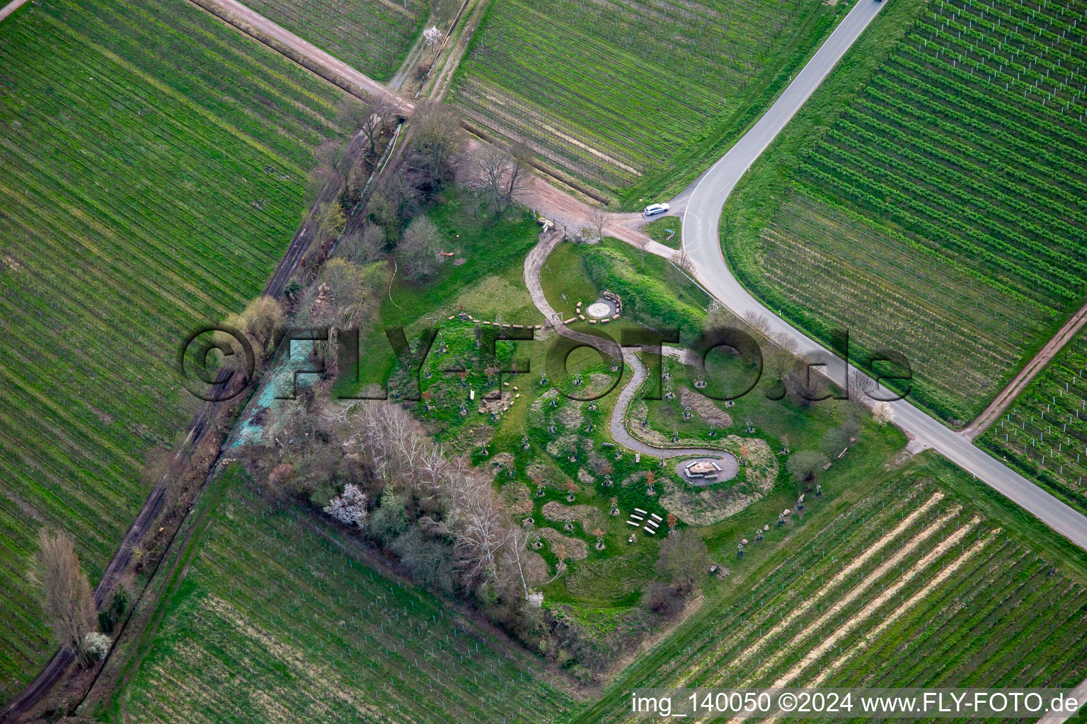 Climate ARBORETUM in spring in Flemlingen in the state Rhineland-Palatinate, Germany