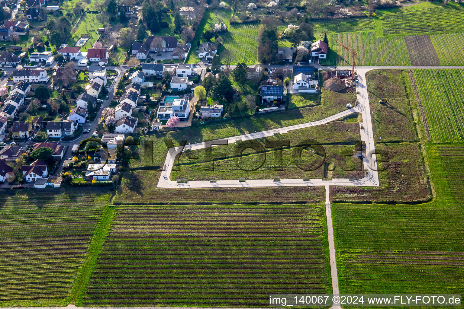 New development area under development in the district Godramstein in Landau in der Pfalz in the state Rhineland-Palatinate, Germany