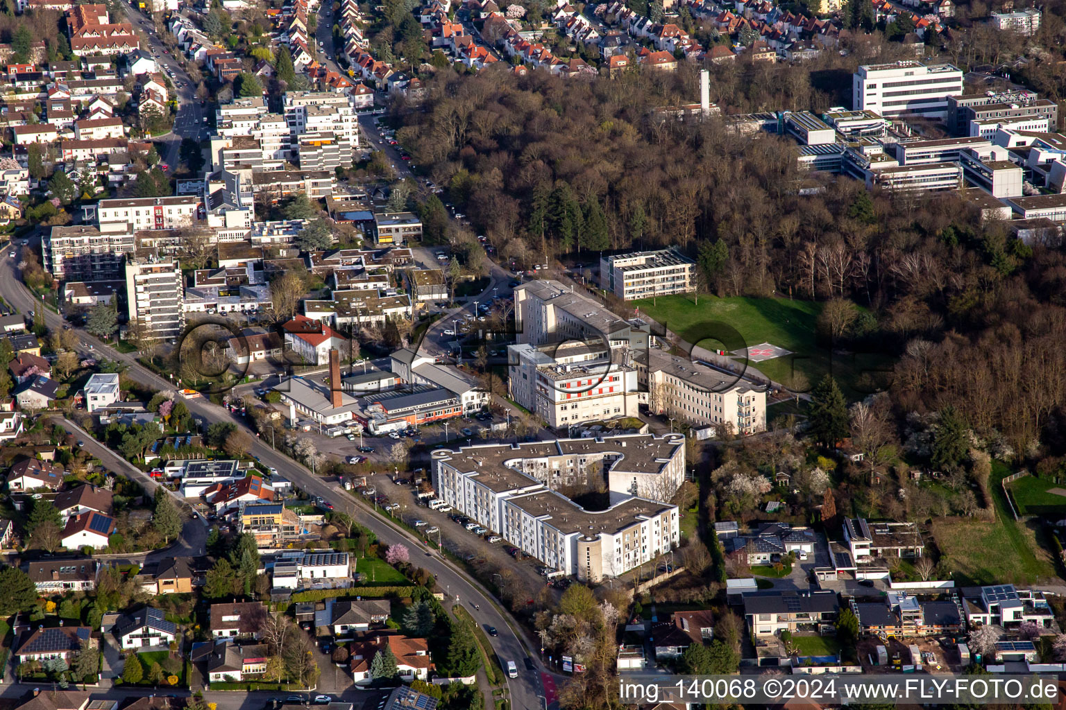 Klinikum Landau-Südliche Weinstraße GmbH from the west in Landau in der Pfalz in the state Rhineland-Palatinate, Germany