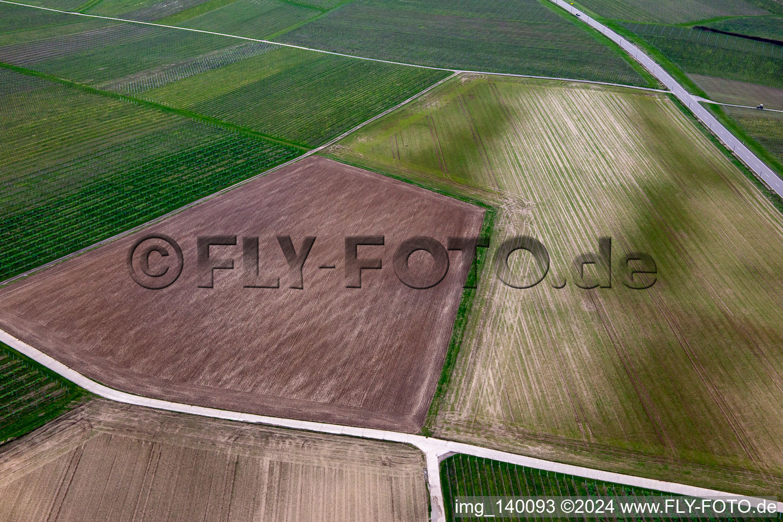 Agricultural structures in the district Ingenheim in Billigheim-Ingenheim in the state Rhineland-Palatinate, Germany