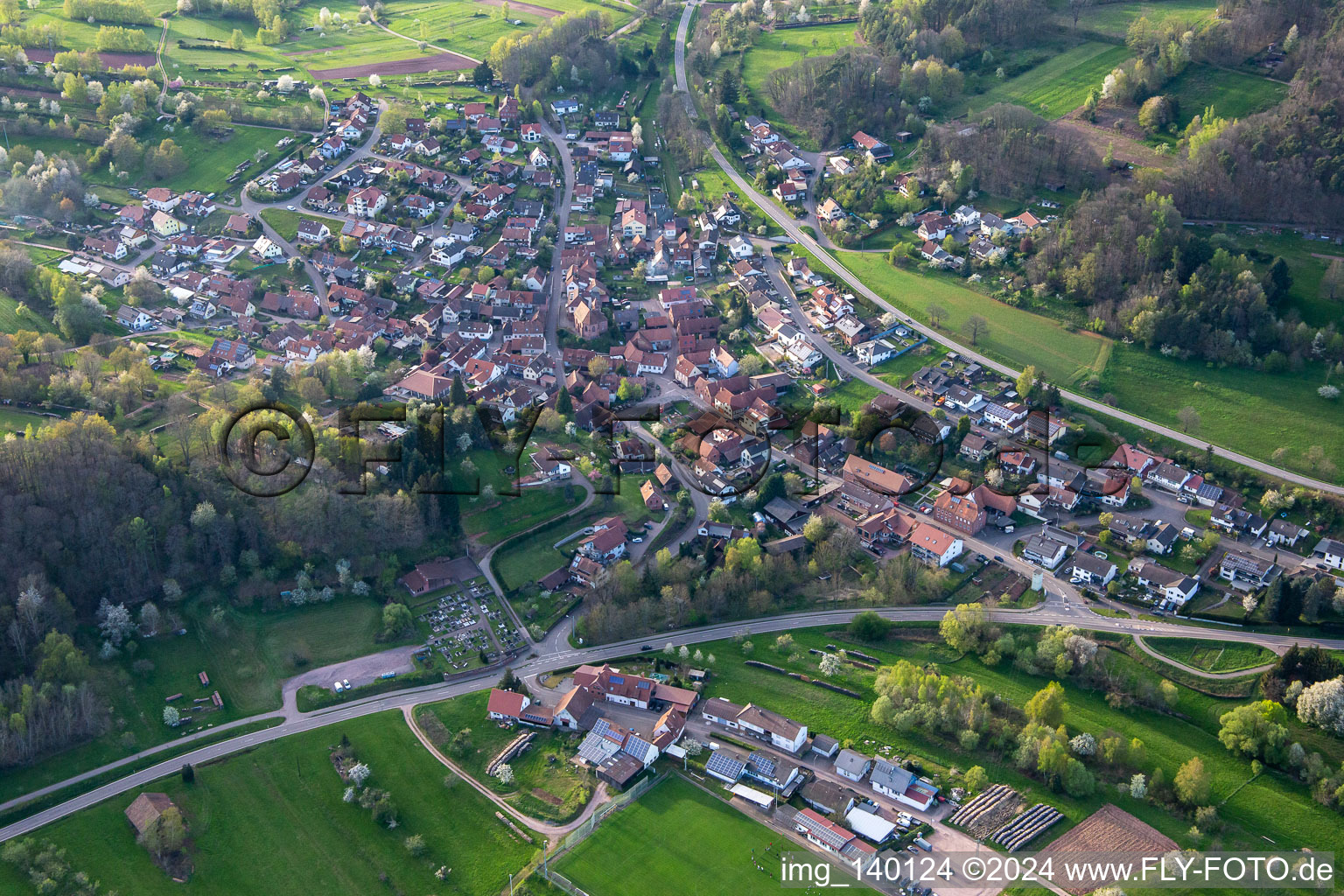 From the south in Völkersweiler in the state Rhineland-Palatinate, Germany