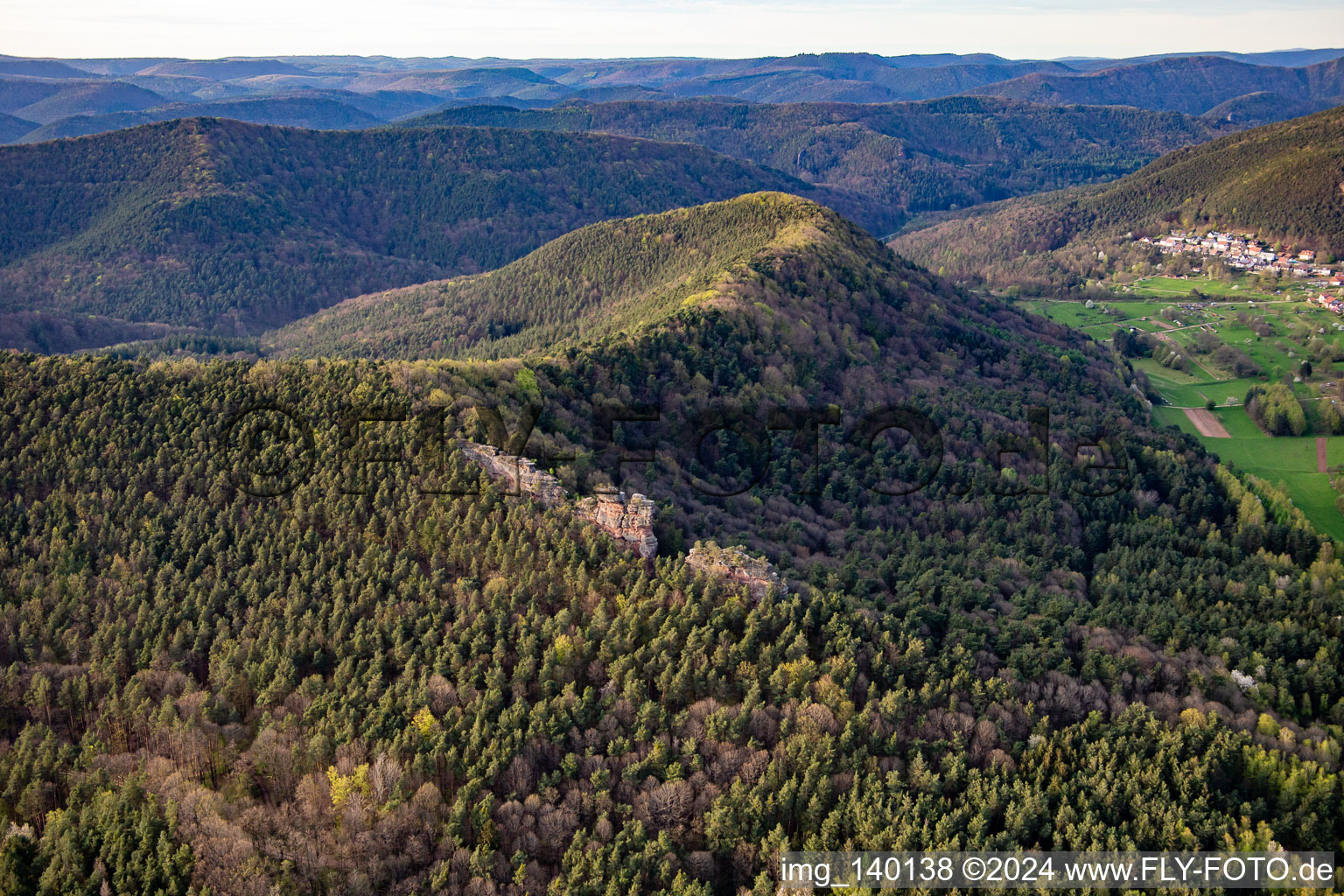 Luger Geiersteine in Lug in the state Rhineland-Palatinate, Germany