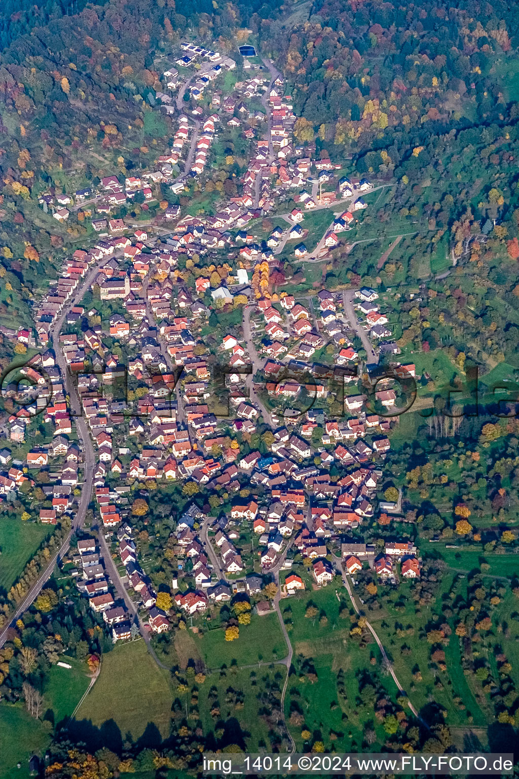 Village view in the district Sulzbach in Gaggenau in the state Baden-Wurttemberg, Germany