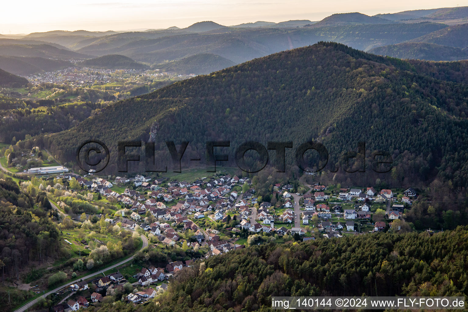 From the east in Lug in the state Rhineland-Palatinate, Germany